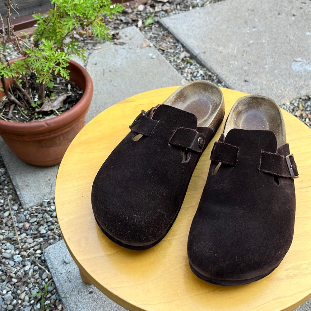 Betula by Birkenstock original brown Boston leather clog